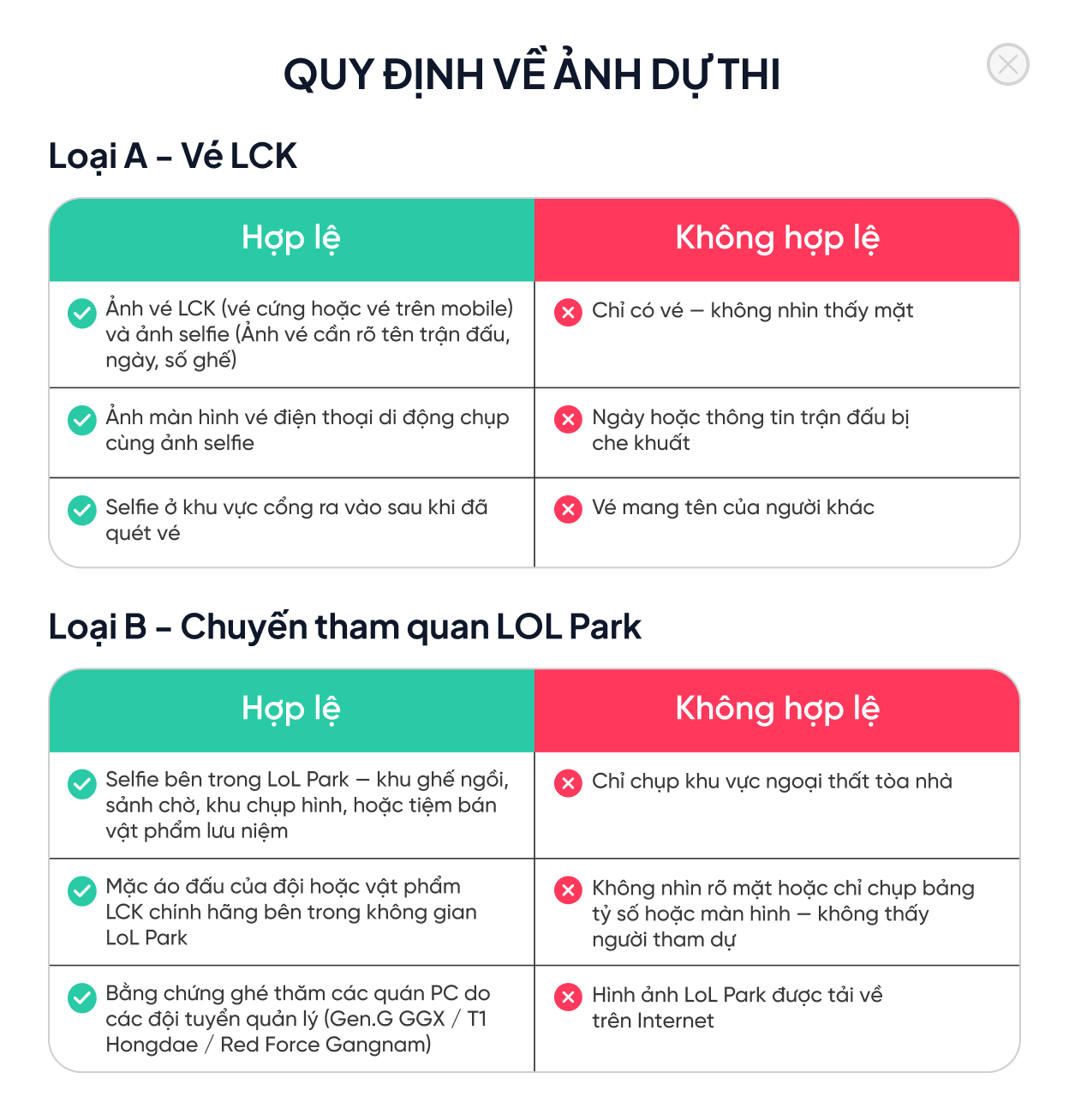 Quy định về ảnh dự thi